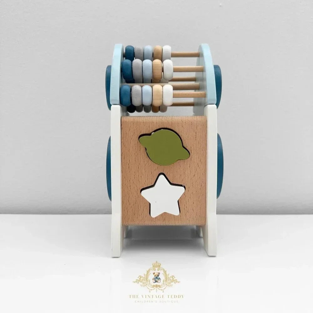 NWT Cute Wooden Rocket Ship Activity Play Set Children’s Early Learning Toys